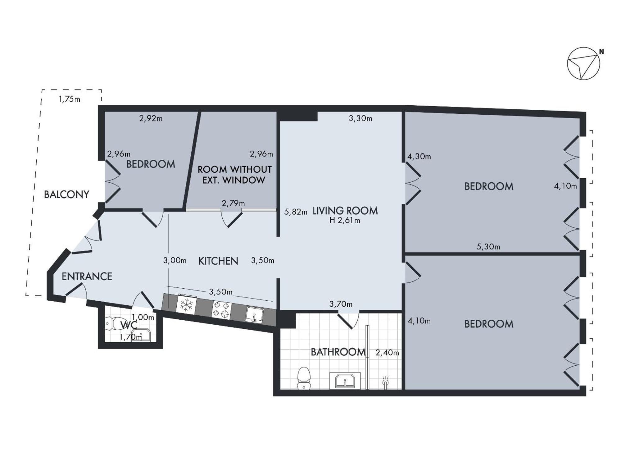 Sanders Leaves - Chic Three-bedroom In Downtown Lejlighed *